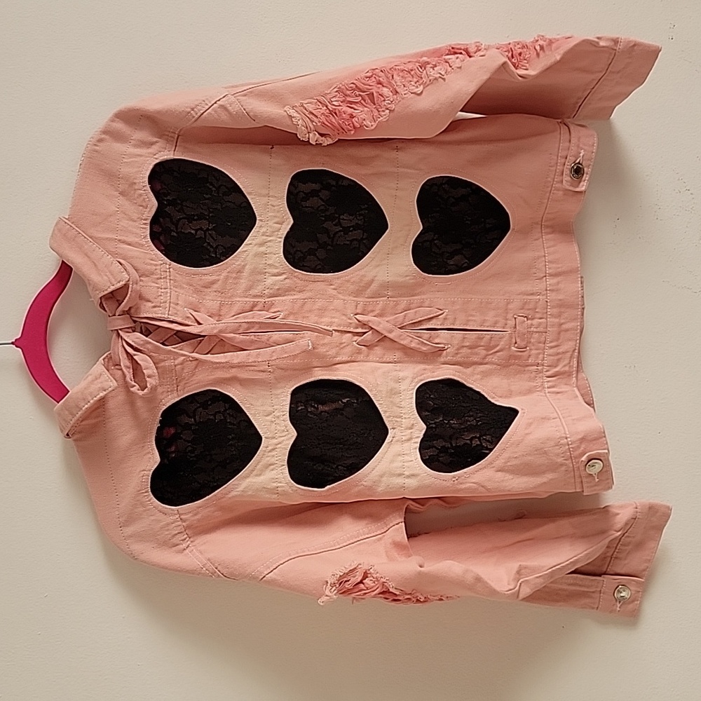 Ank Rouge pink denim Jacket - Picture 2 of 10